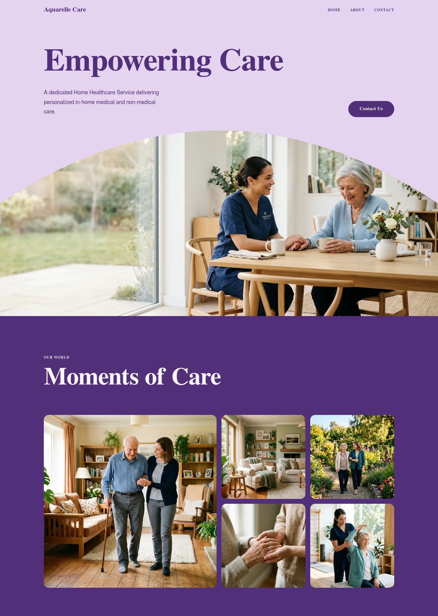 Aquarelle website design style preview